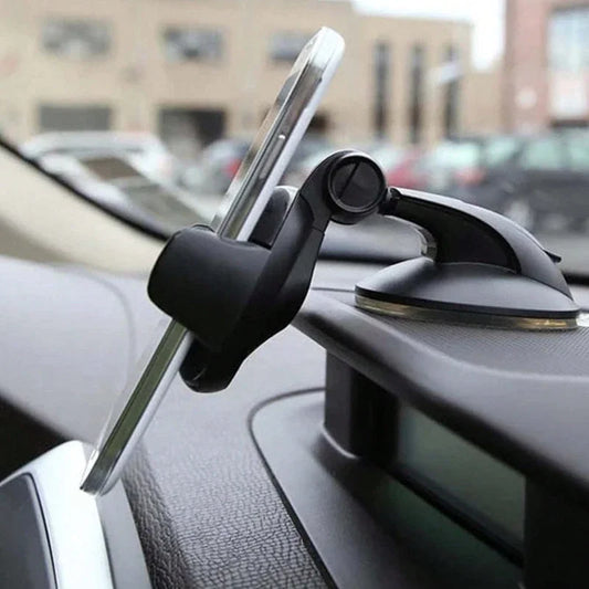 Universal Car Phone Holder - Windshield Smartphone Mount with Adjustable Secure Stand
