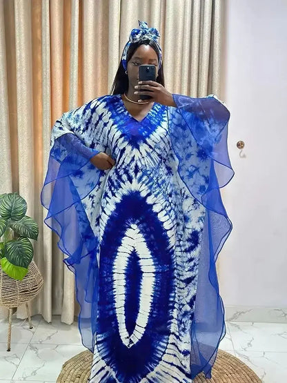 African Traditional Maxi Dress - Dashiki Ankara Kaftan Gown Abaya Outfit