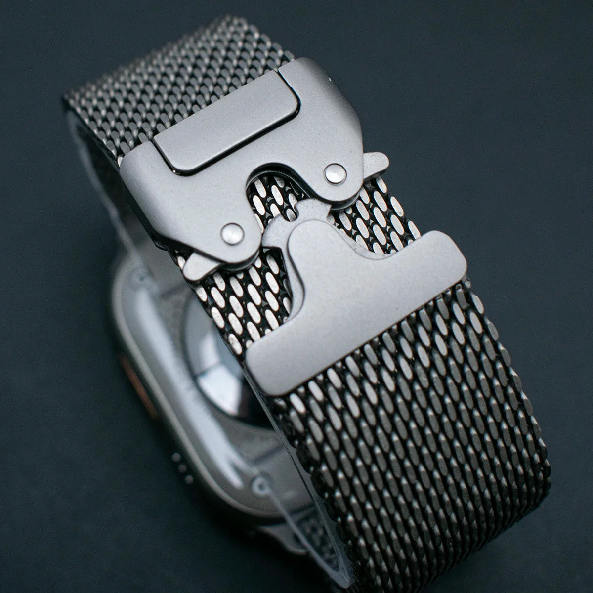 100% Titanium Milanese Loop Band for Apple Watch Ultra 2/1, Series 10–6, SE – iWatch Strap for 45mm 46mm 49mm Models