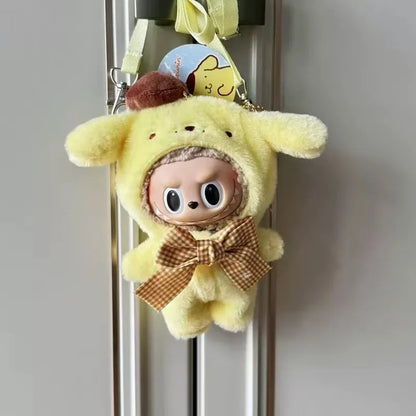 Labubu Sanrio Doll Crossbody Bag — Kawaii Anime Melody Cinnamoroll Clothing Pendant, Cute Cartoon Toy Gift