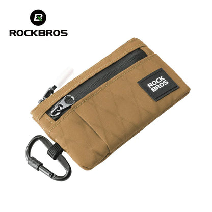 ROCKBROS Portable Wallet Card Bag – Ultra-Light, Stylish Sports Mini Credit Card Holder with Hang Lock, Compact Storage
