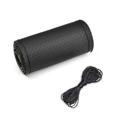 DIY Leather Steering Wheel Cover Kit - Needle & Thread Braided Car Interior Accessory