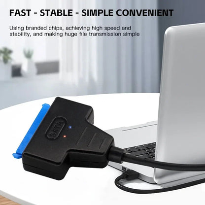 SATA to USB 3.0 Adapter Cable - 22 Pin Connector for 2.5/3.5 Inch HDD SSD External Hard Drive