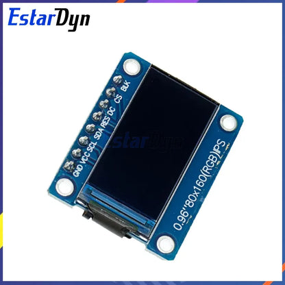 0.96" TFT LCD Display Module - 160x80 Full-Color IPS Screen, ST7735S Driver, 3.3V SPI Interface for Arduino