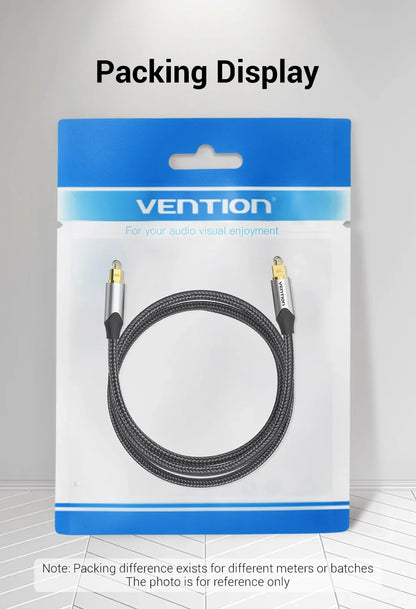 Vention Digital Optical Audio Cable – Toslink SPDIF Coaxial, 1m/2m for Amplifiers, Blu-ray, Xbox 360, PS4, Soundbar Fiber Cable