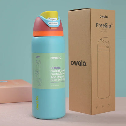 32oz Insulated Stainless Steel Water Bottle with Straw – BPA-Free Sports Bottle, Perfect for Travel