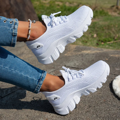 Women’s Mesh Breathable Sneakers – Lightweight Comfortable Summer 2025 Casual Shoes