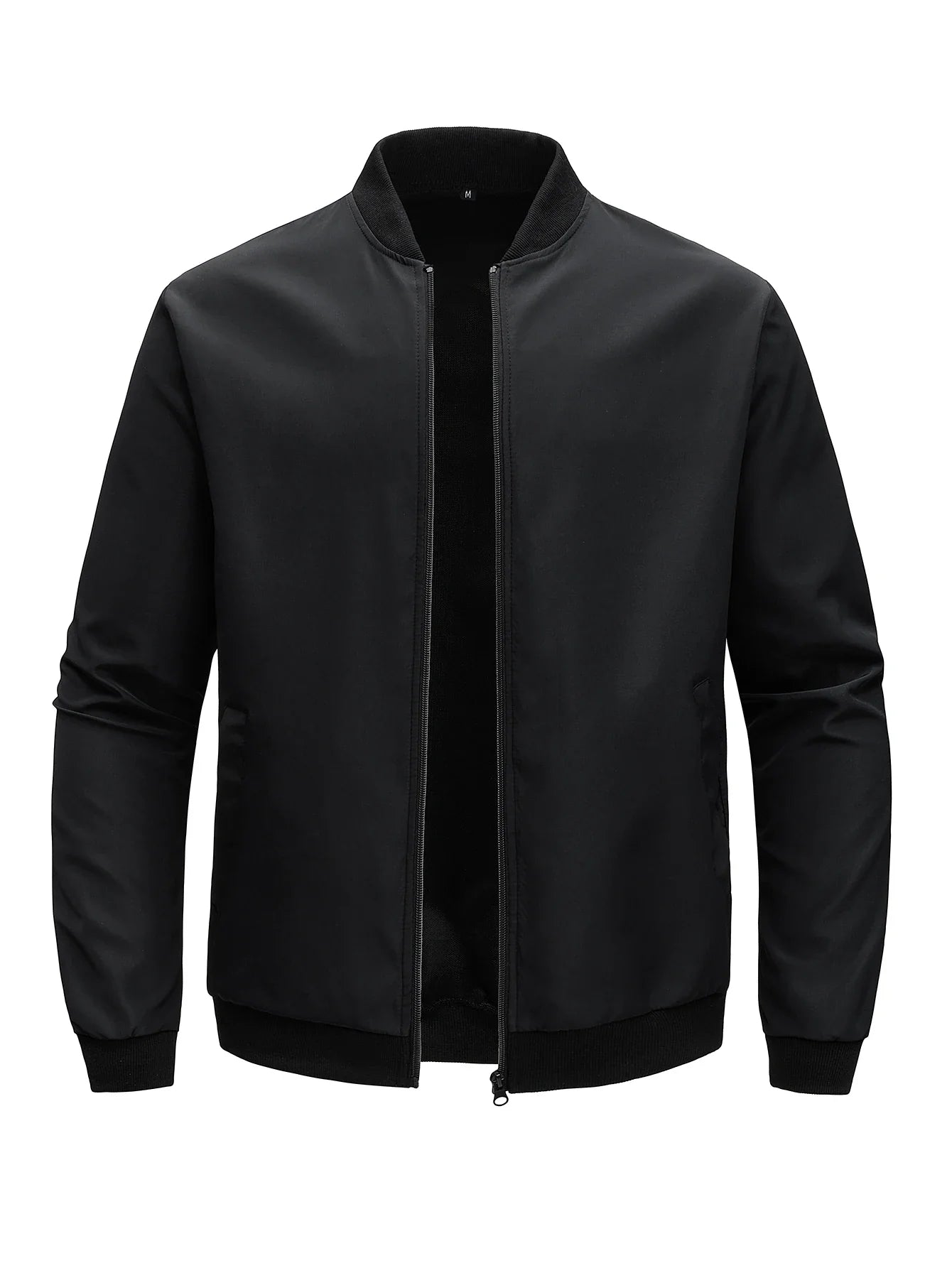 2024 Men's Spring Autumn Jacket – Short Loose Baseball Collar, Solid Color, Business Casual Thin Coat