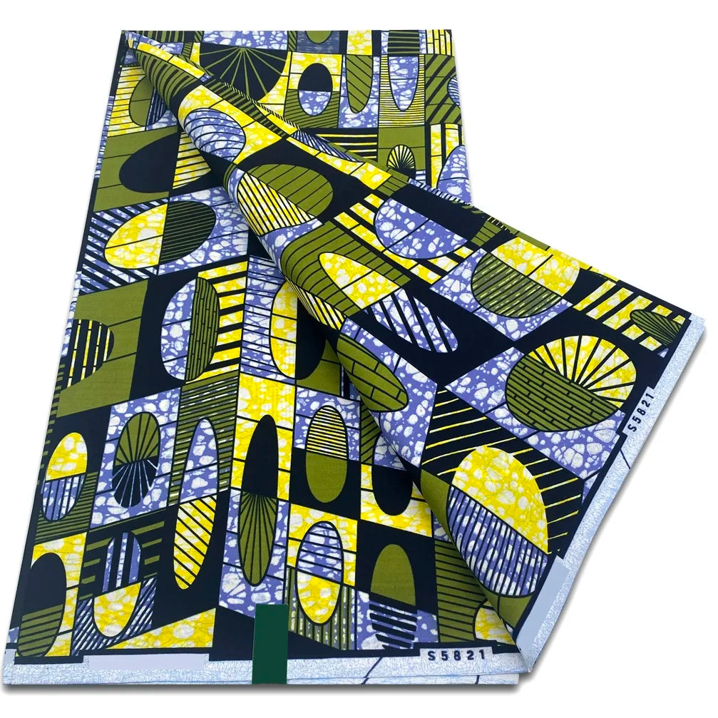 African Real Wax Print Fabric - 100% Cotton Ankara Sewing Material Wholesale Quality