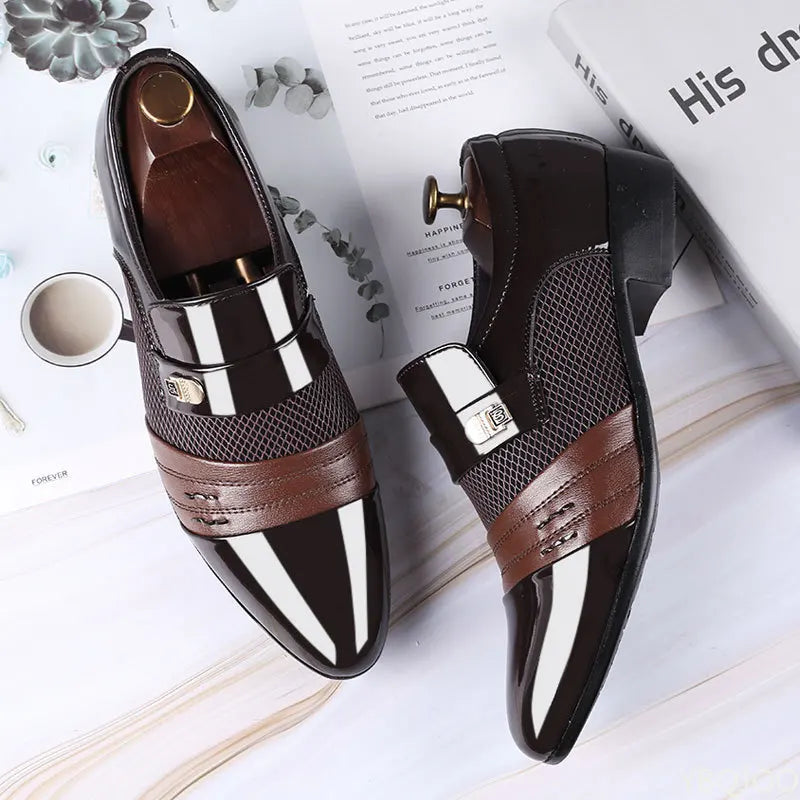 Men's Retro Casual Dress Shoes - Comfortable Versatile Business & Wedding Footwear