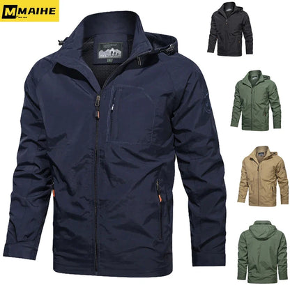 Men’s Outdoor Hiking Jacket - Breathable Waterproof Windbreaker for Camping, Trekking and Travel