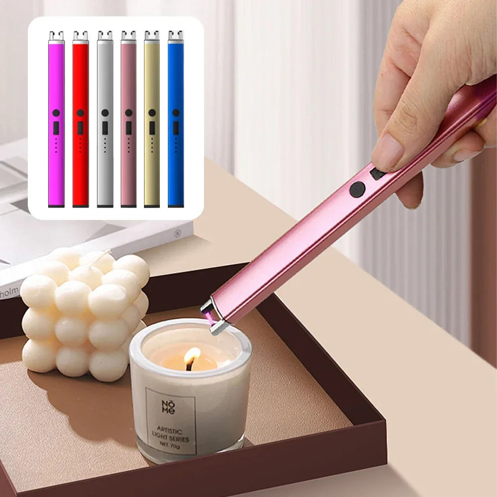 Electric Arc Plasma Lighter – USB Rechargeable Windproof Flameless Candle, Kitchen & Outdoor BBQ Ignition