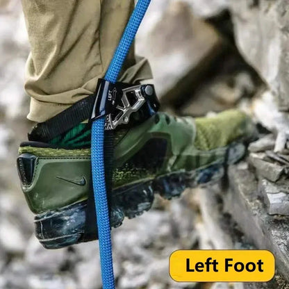 Outdoor SRT Foot Ascender with Pedal Belt – Left/Right Rock Climbing Anti-Fall Rope Riser Gear