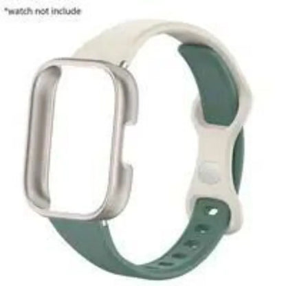 Slim Silicone Strap & Case - Soft Matte Protective Cover Bracelet for Redmi Watch 6/5/4 Active & 5 Lite