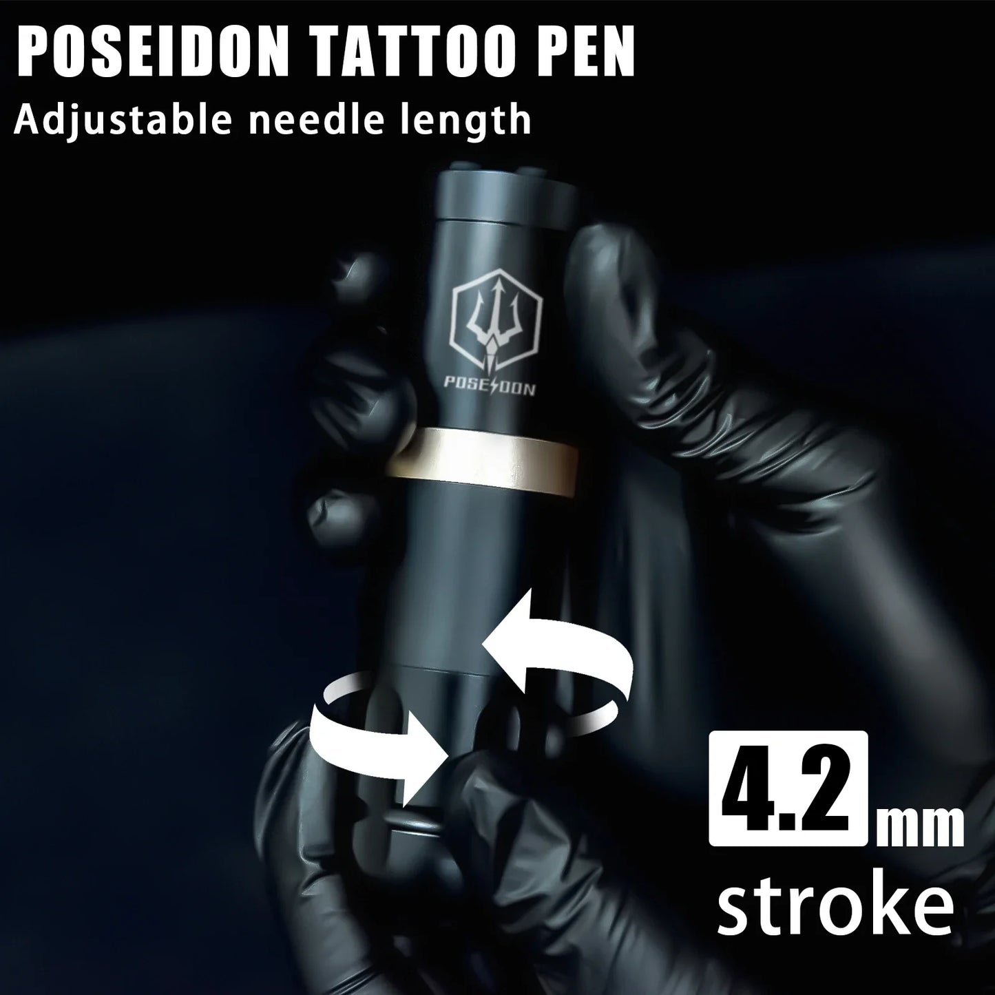 POSEIDON Wireless Rotary Tattoo Pen Set – High-Quality Coreless Motor Machine Kit for Professional Tattoo Artists