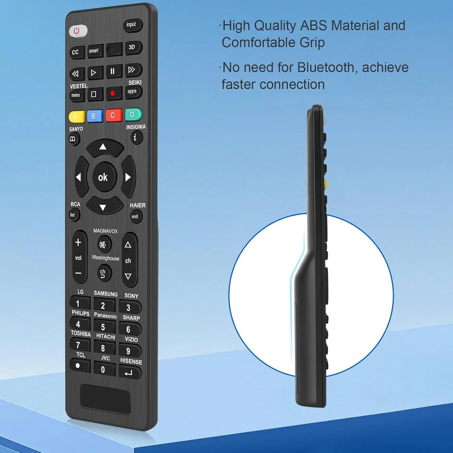 Universal G006 TV Remote Control - Replacement Remote for LG and Multiple TV Brands