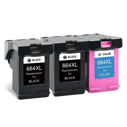 Reprinpic 664XL Ink Cartridge – High Yield Compatible Replacement for HP 664 DeskJet 1115/2135/2675/3635/3775/4536/4538/5075/5275 Printer Ink
