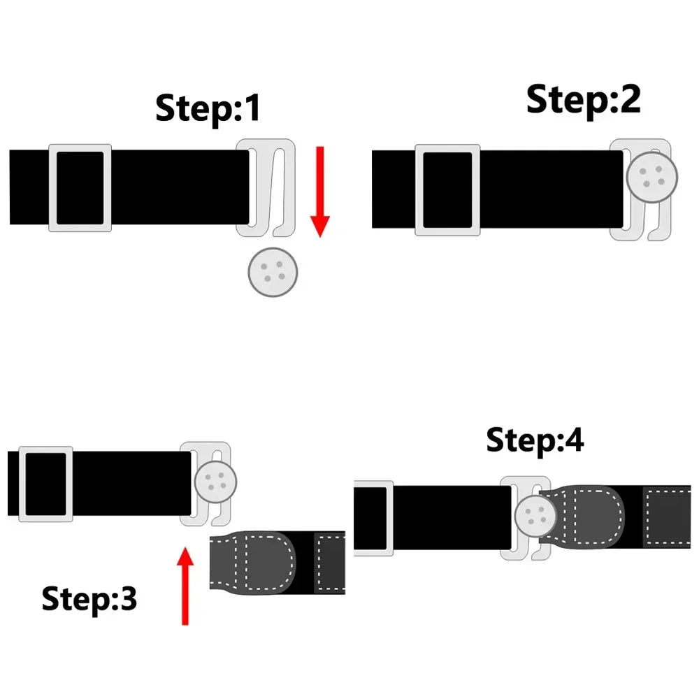 Shirt Stay Belt Adjustable Elastic Non-Slip Shirt Holder Strap for Men & Women – Keep Shirts Tucked In Securely Clothing Lock Belt