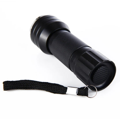 9/21LED UV Light 395nm Waterproof Flashlight – Portable Ultraviolet Torch for Nails, Black Light & Detection