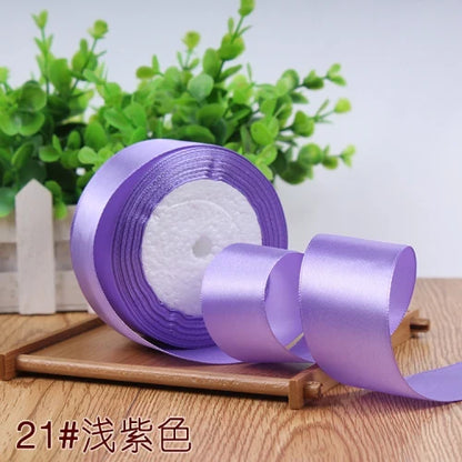 Silk Satin Ribbon Roll - 22M Craft Ribbon for DIY Bows Gift Wrapping Wedding Party Decorations in 6mm to 50mm Sizes