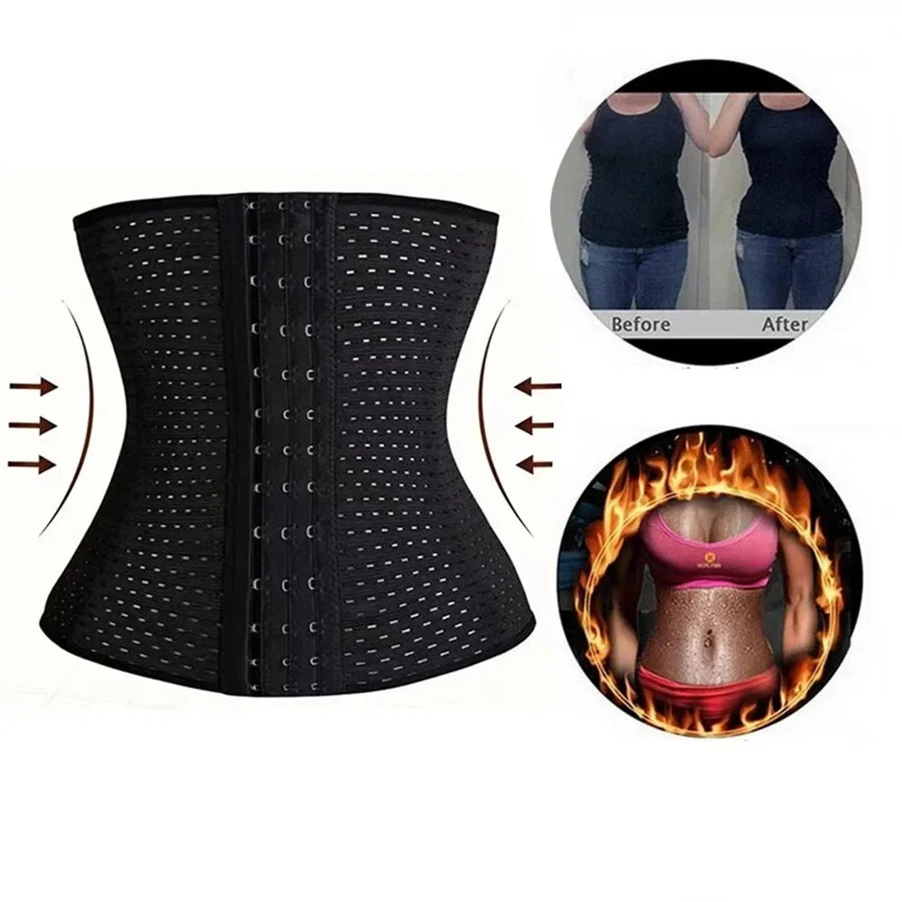 Women’s Tummy Slimming Shapewear - Black Belly Band Corset for Postpartum Flat Belly & Shaping Support