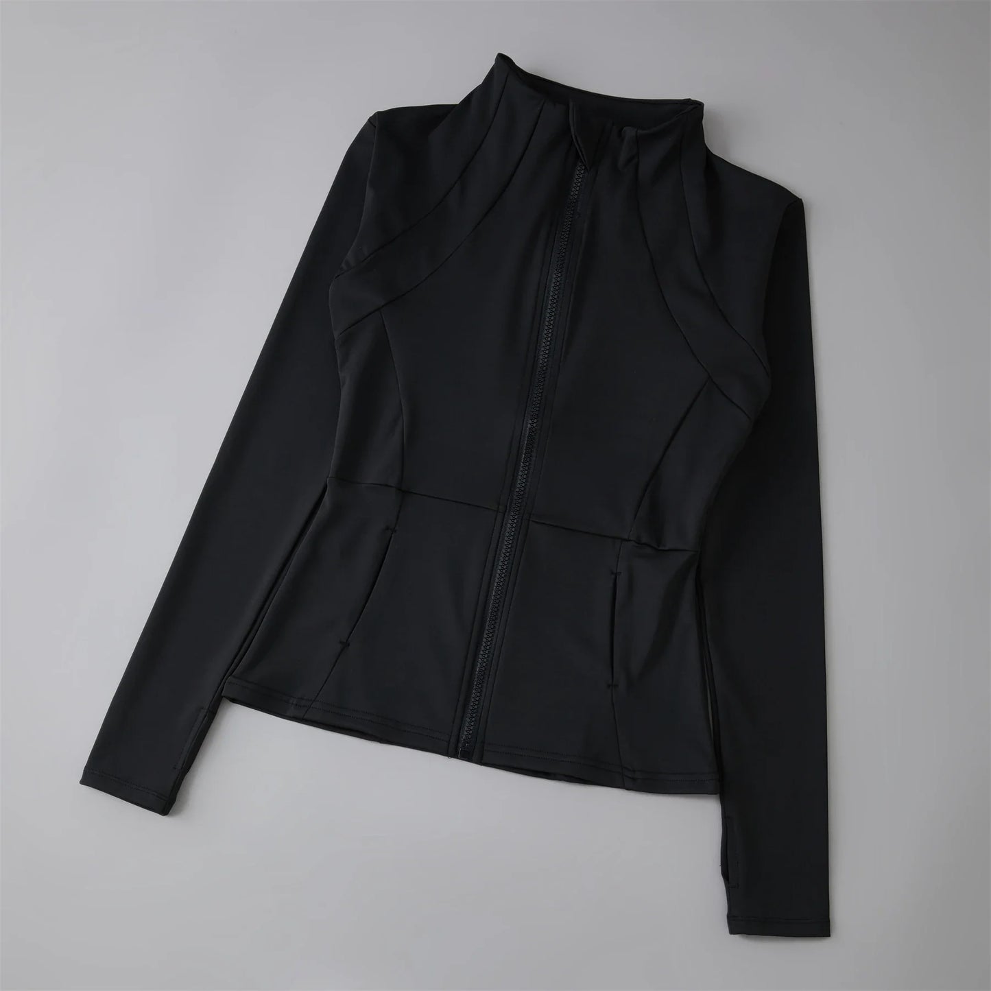 Women’s Sports Windbreaker Jacket — Long Sleeve Workout Top, Running Sweatshirt, Yoga Activewear