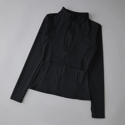 Women’s Yoga Windbreaker Jacket – Long Sleeve Sports Sweatshirt Running Workout Top Activewear Gym Sportswear