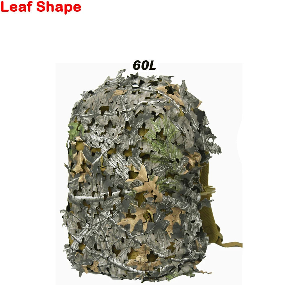 3D Camo Backpack Cover - Laser Cut Camouflage Hunting Bag Cover for 60L/80L Packs, Paintball & Outdoor Gear