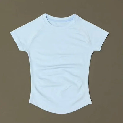 HISTELLO Women’s Sports T-Shirt - Short Sleeve Gym Yoga Workout Top for Running & Fitness Activewear