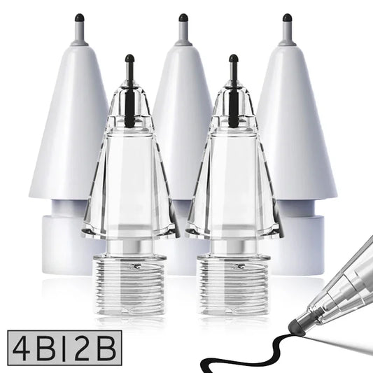 4X Replacement Tips for Apple Pencil 1 & 2 | Soft Silicone Protective Nibs for Touch Screen Stylus