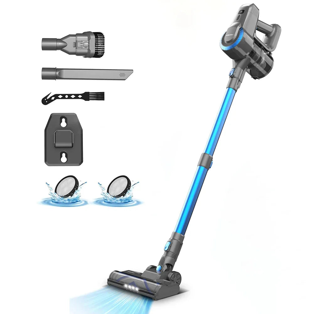 YISORA N300 Cordless Stick Vacuum Cleaner – 20Kpa Suction, Ultra Lightweight for Carpet, Hard Floors, Car & Pet Hair