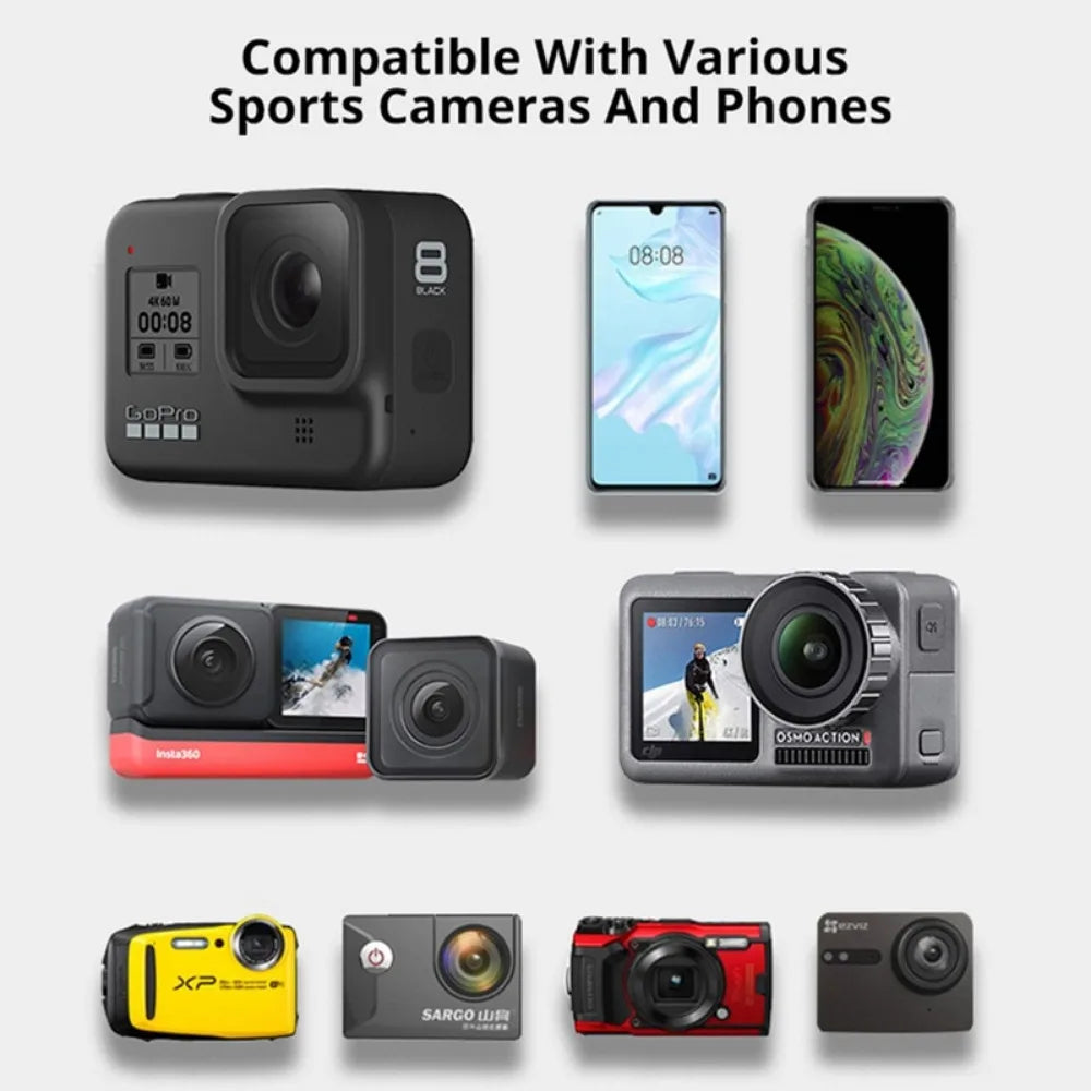 Phone Holder Chest Strap Mount – Compatible with GoPro Hero, Insta360 R/X2, DJI OSMO, GoPro, SJCAM, EKEN Action Cameras