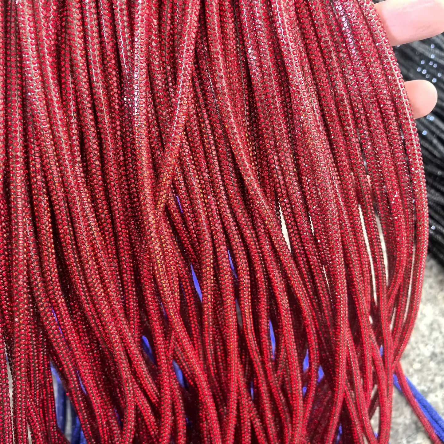 Rhinestone Cord Trim - 10-50 Yard Sparkling DIY Craft String for Clothing, Shoes, Bags & Wedding Decor