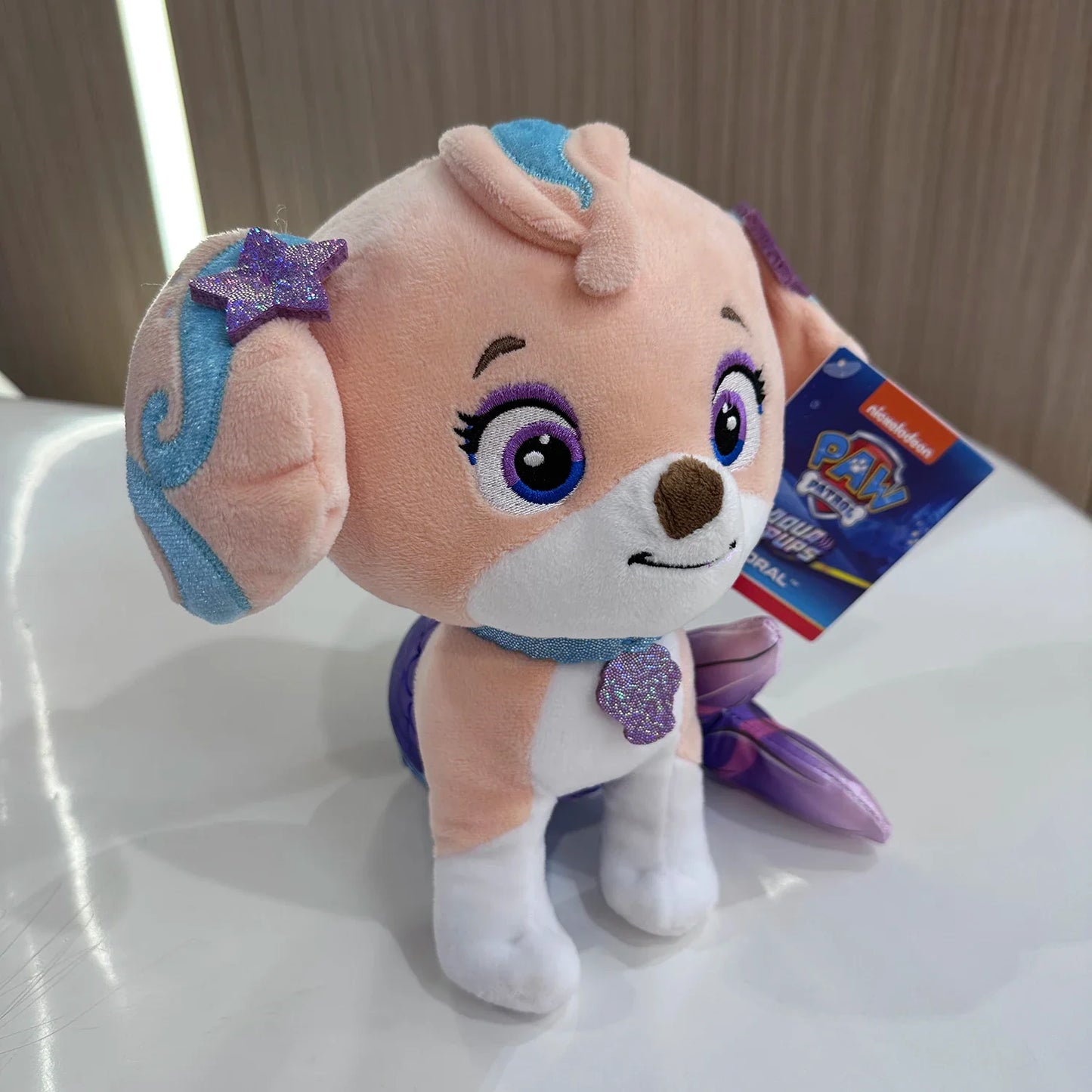 PAW Patrol Coral Plush Toy - Official Cartoon Stuffed Animal 9" Kids Birthday & Christmas Gift for Ages 2+