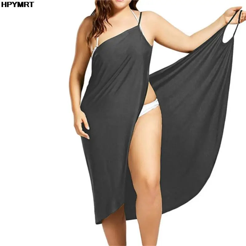Women's Halter Summer Dress - Sleeveless Cross Back Beach Dress Solid Color Plus Size up to 5XL