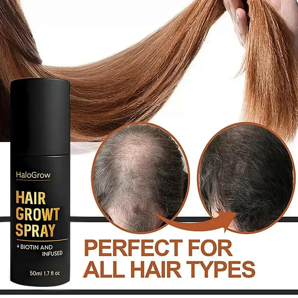 Halogrow Hair Growth Spray - Fast Scalp Serum Treatment for Hair Care, Strengthening & Hair Loss Prevention