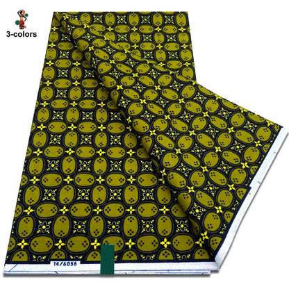 Newest African Ankara Wax Fabric - 100% Cotton Soft Dutch Hollandais Pagne Print for Dresses & Sewing