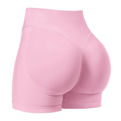 Women’s Summer Low-Waist Seamless Shorts – High-Stretch Gym, Yoga, Running & Cycling Shorts