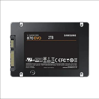 SAMSUNG 870 EVO SSD – Internal Solid State Drive SATA3 2.5" for Laptop & Desktop (1TB, 2TB, 250GB, 500GB, MLC)