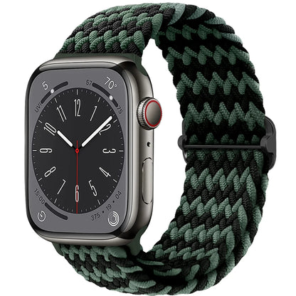 Braided Solo Loop Apple Watch Band – Stretch Nylon Bracelet Strap for Series SE, 6–11 & Ultra 2 (40mm–49mm) Adjustable Correa