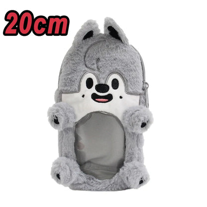 310style Skzoo Plush Pencil Case – Kawaii Kpop Stray Wolf Stuffed Animal Toy, Cartoon Plush Doll for Kids Gift