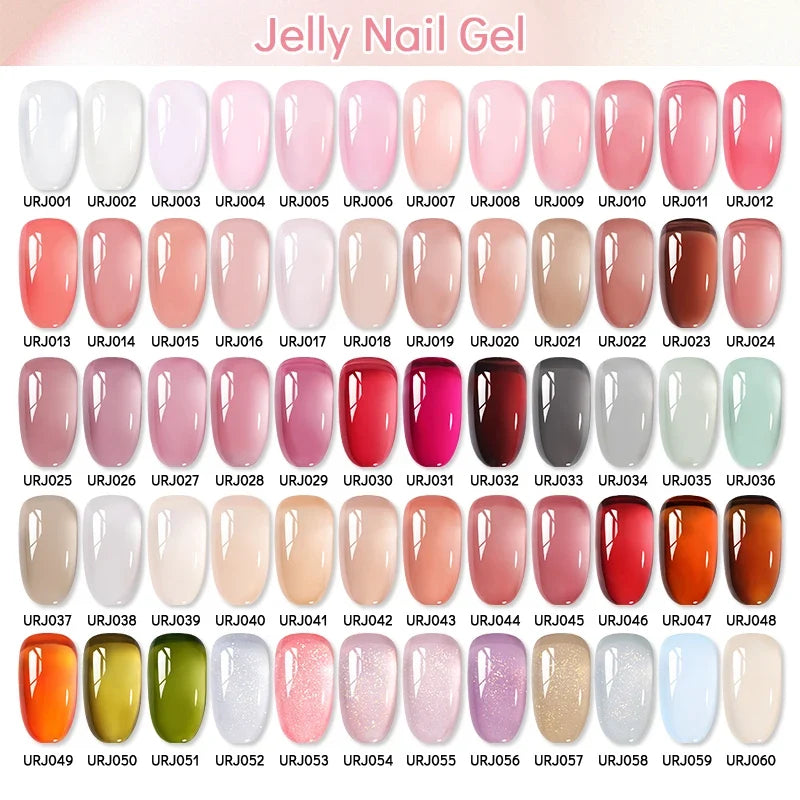 UR SUGAR 15ml Jelly Gel Polish - Milky White Translucent UV Soak Off Nail Art Varnish