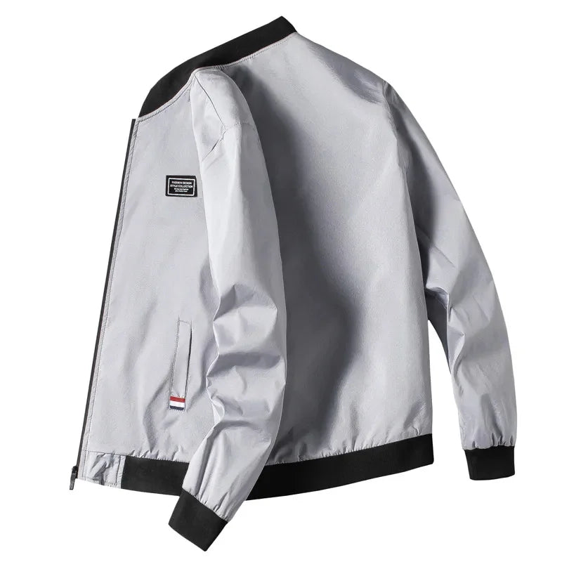 Men’s Lightweight Windbreaker Jacket - Spring Fall Windproof Casual Outdoor Coat with Zipper Pockets