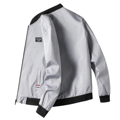 Men’s Lightweight Windbreaker Jacket - Spring Fall Windproof Casual Outdoor Coat with Zipper Pockets