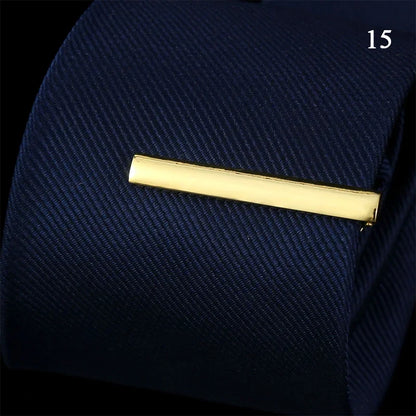 Men’s Fashion Tie Clip Pin - Metal Necktie Bar for Business, Wedding & Party Suit Accessories Gift