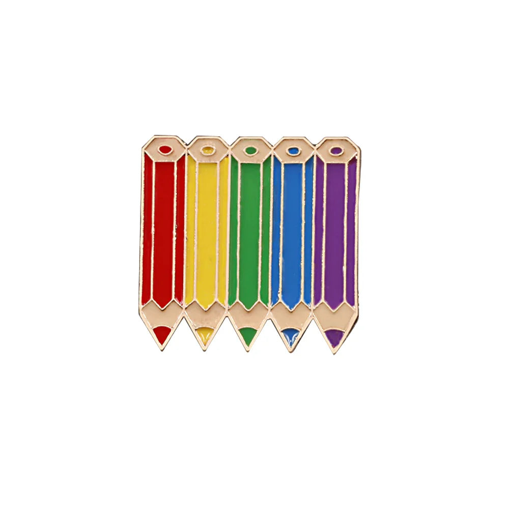 LGBT Rainbow Enamel Pins — Custom Heart & Flag Brooches for Bag, Shirt, Lapel, YES Gesture, Jewelry Gifts