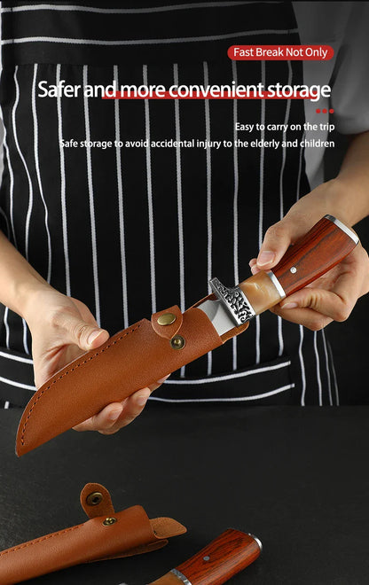 Wild Survival Self-Defense Mini Knife – Portable Stainless Steel Pocket Knife for Outdoor Camping, Fruit & Meat Cutting