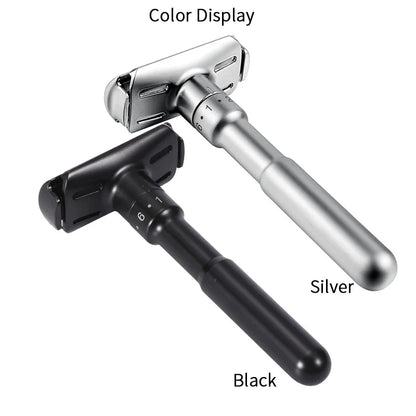 Mingshi Adjustable Safety Razor – Double Edge Classic Men’s Shaver with 1–6 Sharpness Settings and 5 Blades