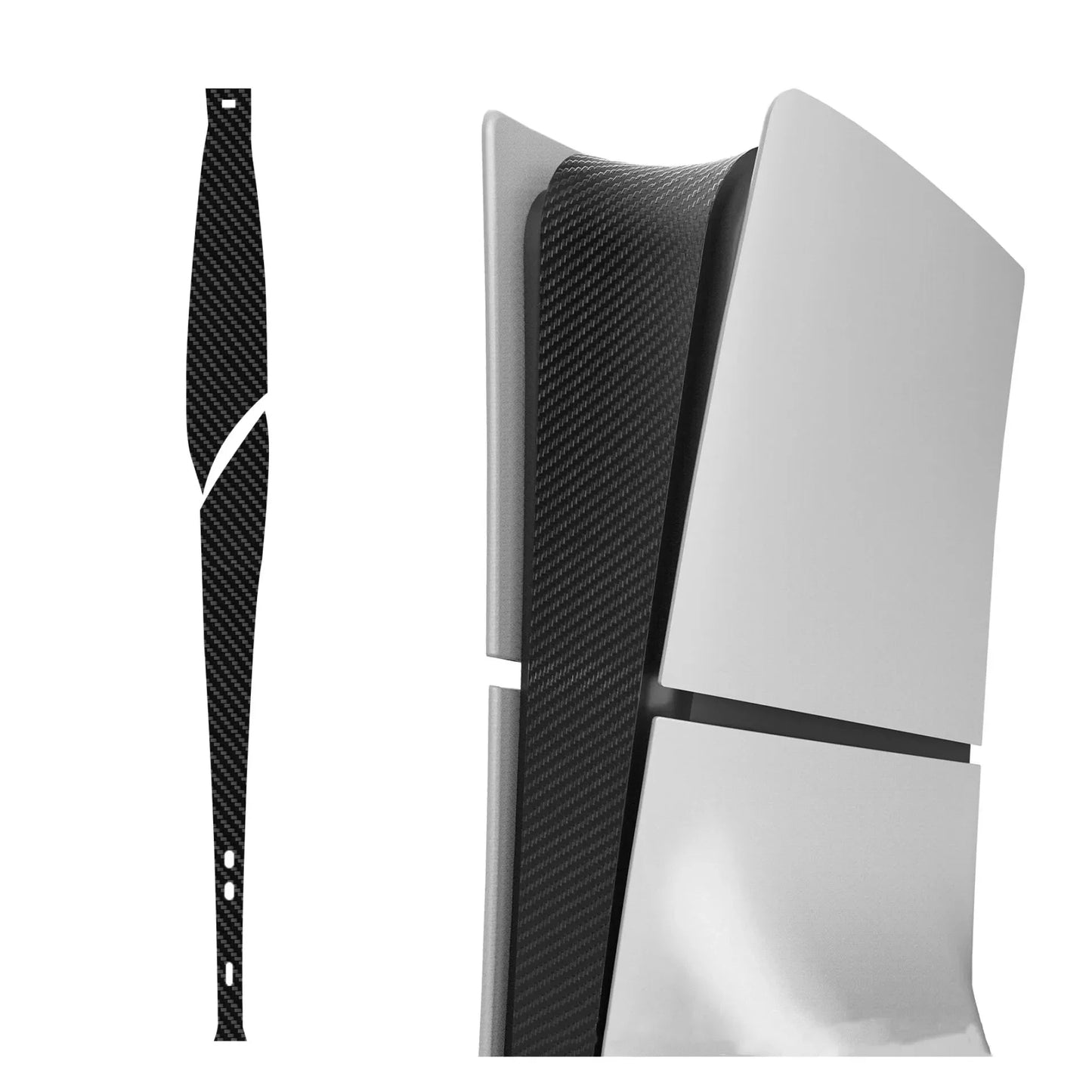 PS5 Slim Carbon Fiber Skin Cover Sticker – Center Console Decal Protective Wrap for PlayStation 5 Accessories (2025 Edition)