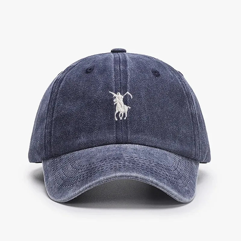 Washed Cotton Baseball Hat - Adjustable Soft Sunshade Cap with Printed Design for Men Women Boys and Girls